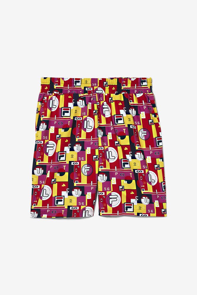 Fila Keme Printed Swim Shorts Multicolor - Mens - 67852DJAC